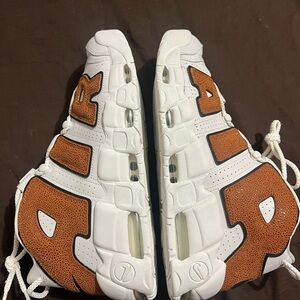 Nike Women's Sneakers White and Brown Air Max Uptempo Fits Men 12.5 new